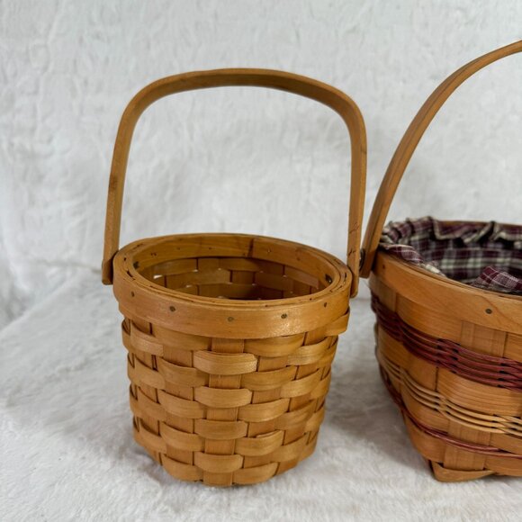 Handwoven Wicker Basket Trio With Handles - Rustic Decor & Storage Solutions - Picture 6 of 10